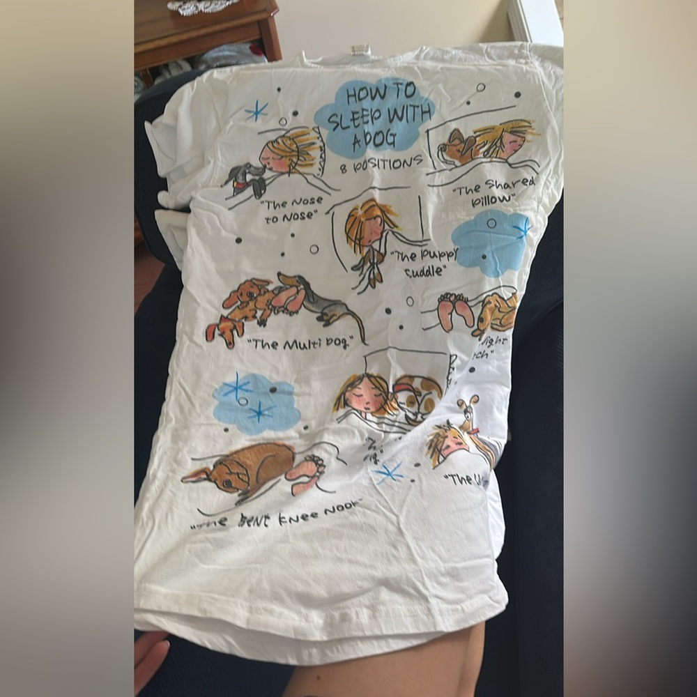 Women's White Graphic Sleep T-Shirt